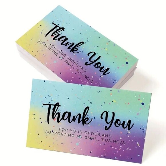 Ombre Thank You Cards For business and occasional Pack Of 50 - Picture 1 of 4